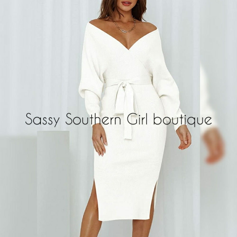 ⭐🆕The blush collection Sweet white sweater dress